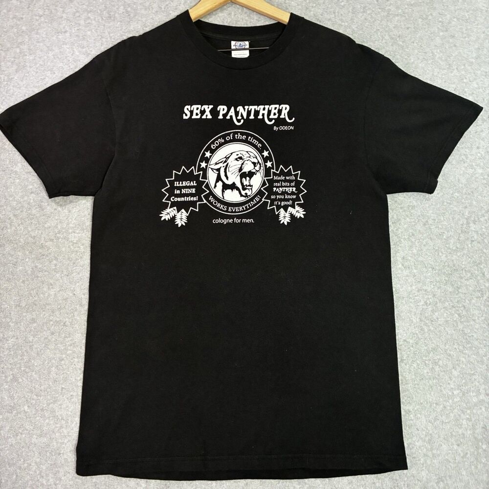 Sex Panther by Odeon T-Shirt Black Graphic Tee Men’s Large Delta Pro Weight